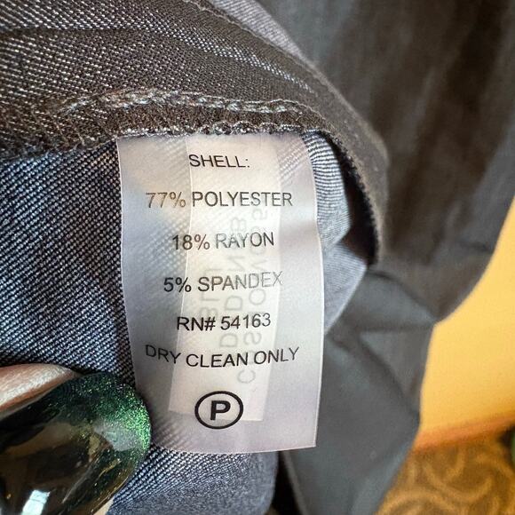 Calvin Klein Dark Grey Sleeveless Sheath Dress Back Zip Size 6 Career Office - Picture 4 of 6